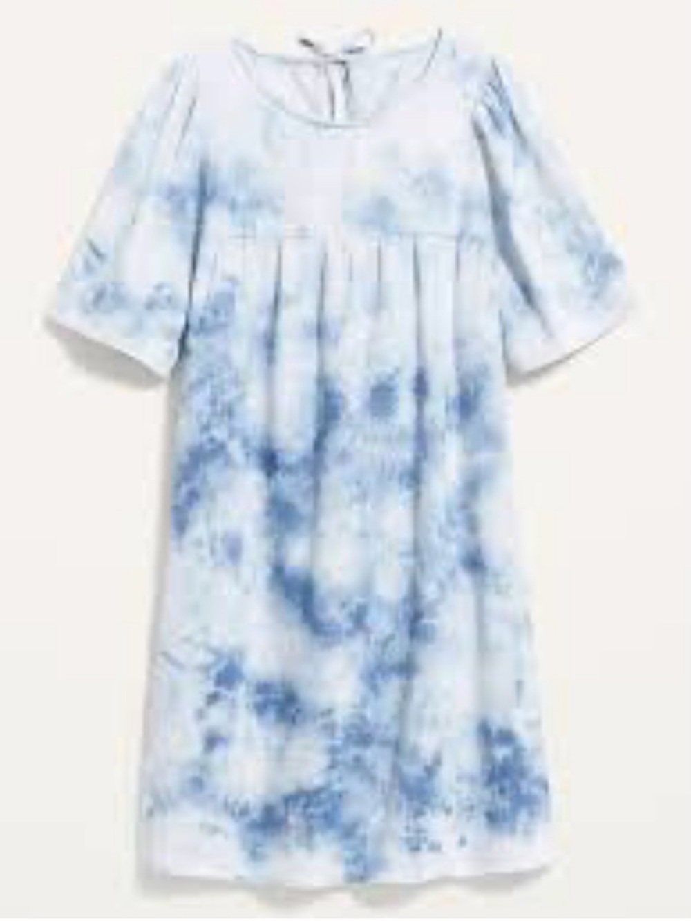 Light Blue Tie-Dye Short Sleeve Shift Dress in Large from Old Navy